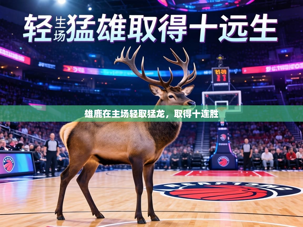 雄鹿在主场轻取猛龙，取得十连胜